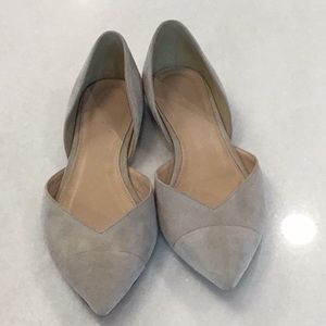 Sand colored suede flat